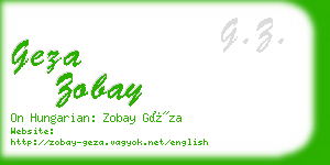 geza zobay business card